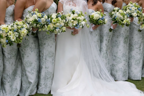 Load image 1 in gallery view. Alfred Sung Sage Cottage Rose Strapless dress