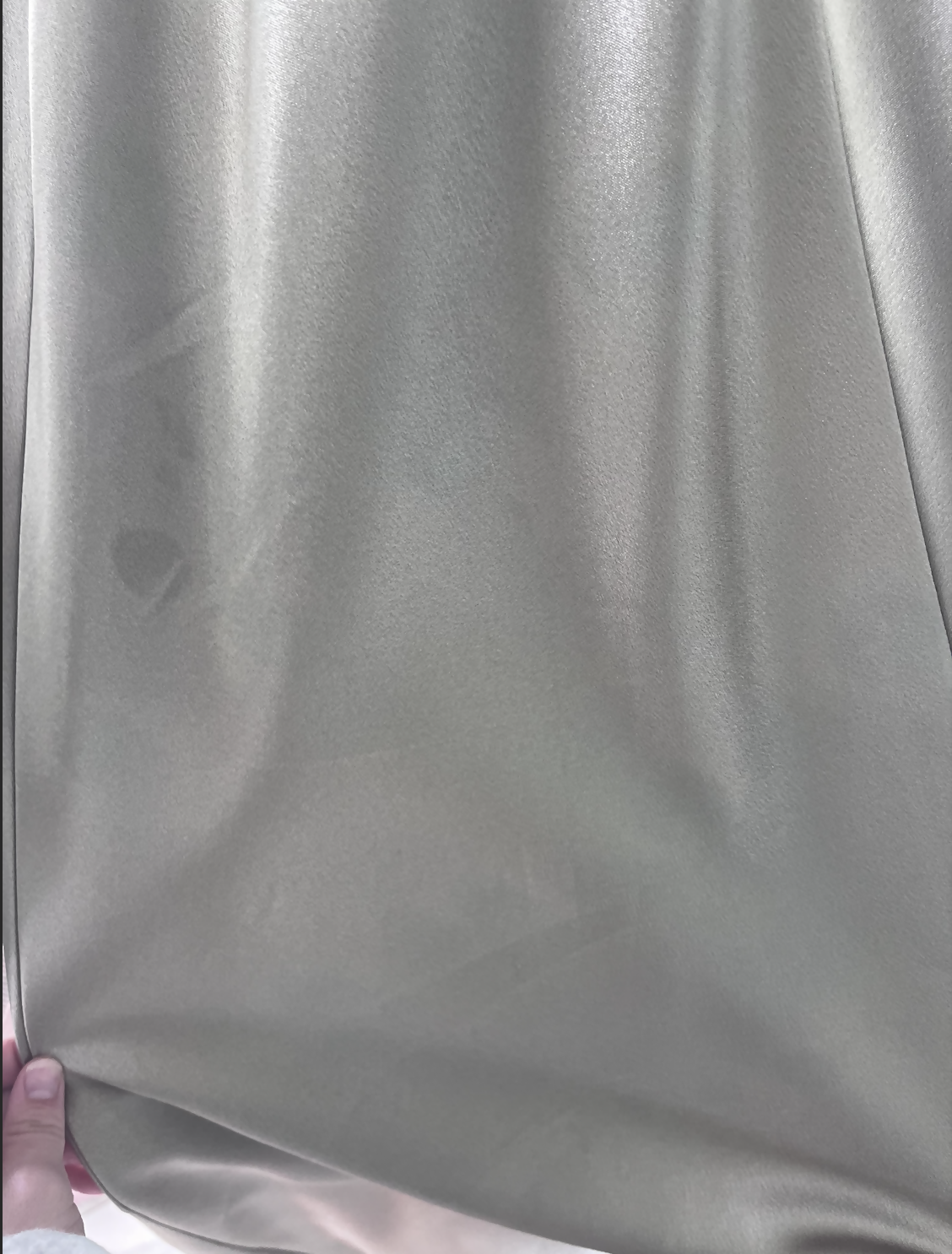 Monica Dress - Shiny Satin Moss Green