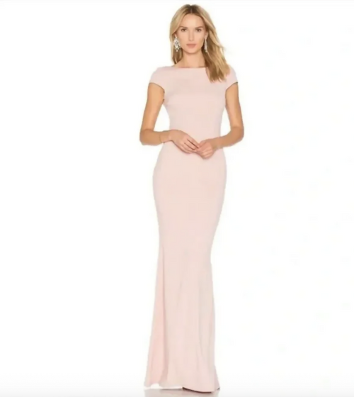 Load image 1 in gallery view. Katie May "Intrigue" Blush Pink Backless Gown