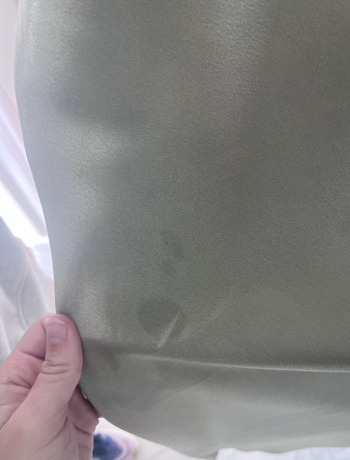 Monica Dress - Shiny Satin Moss Green