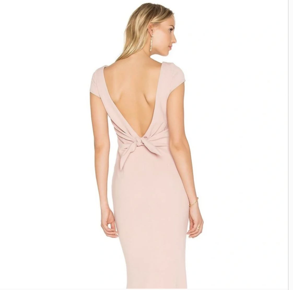 Katie May "Intrigue" Blush Pink Backless Gown