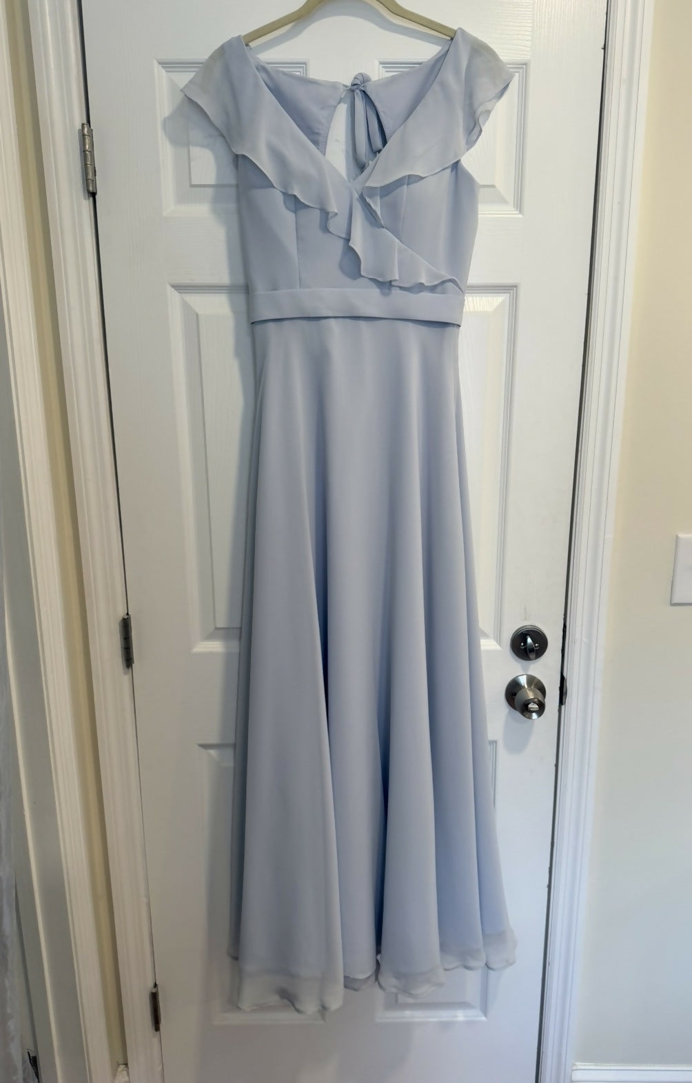 Morilee Dusty Blue Flutter Sleeve