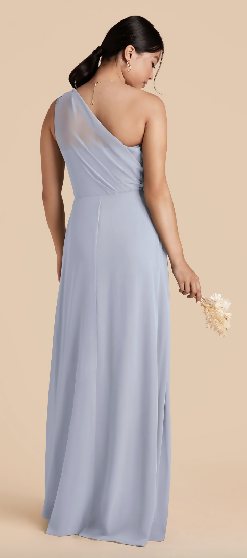 Load image 1 in gallery view. Birdy Grey "Kira" Chiffon Dress in Dusty Blue