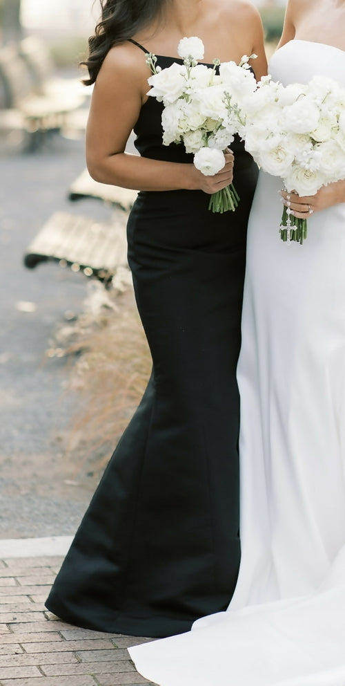 Load image 1 in gallery view. Amsale Bridesmaid Dress Sloan black